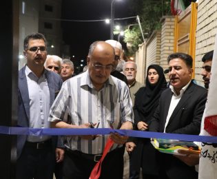 آیین افتتاح پیاده رو پیرامون مدرسه شهداء و روشنایی آن