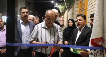 آیین افتتاح پیاده رو پیرامون مدرسه شهداء و روشنایی آن